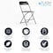 Flash Furniture Folding Chair - Black Plastic - Event Chair LE-L-3-BK-GG - alternate 8